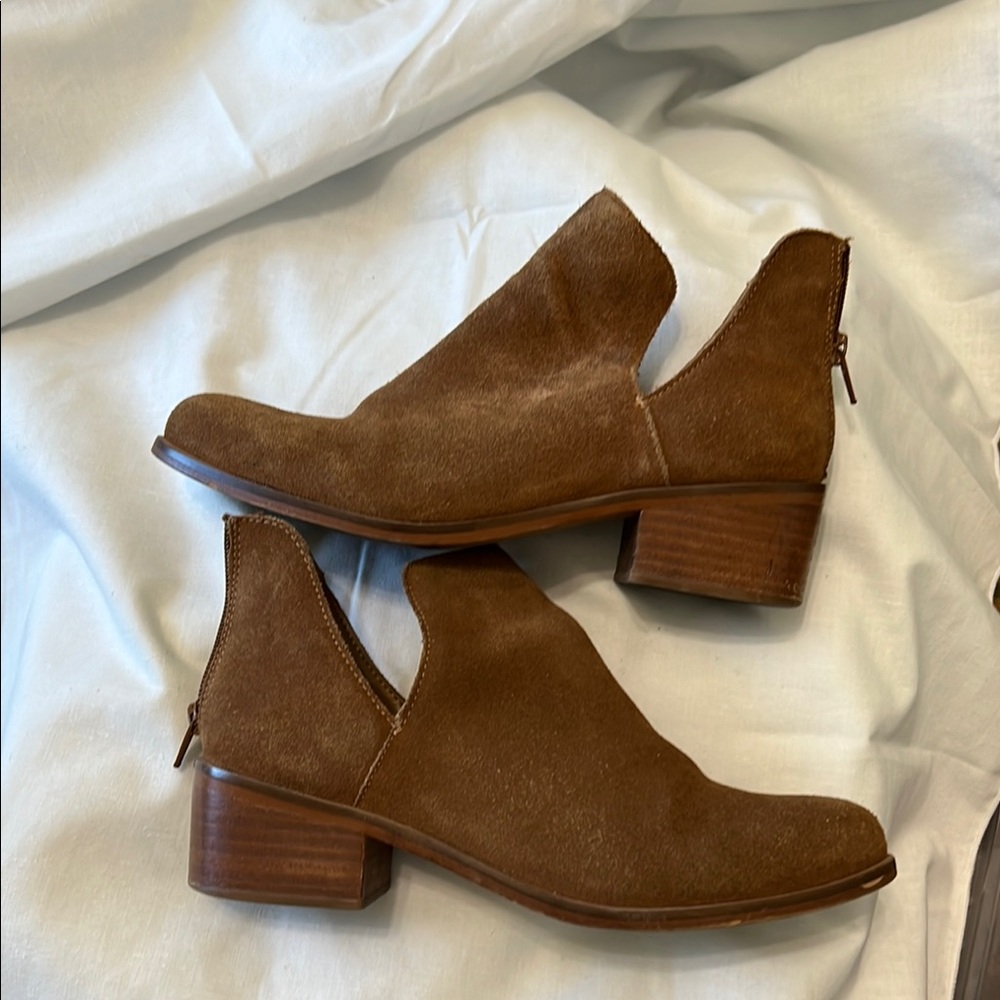 Steve Madden Brown Ankle Booties with Suede Finish